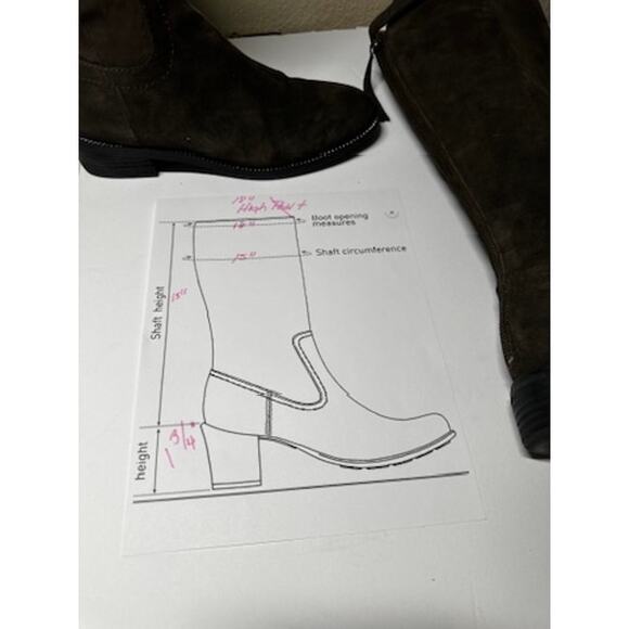 Franco Sarto Brindley tall Suede dark brown size 10 riding boot - Picture 6 of 6